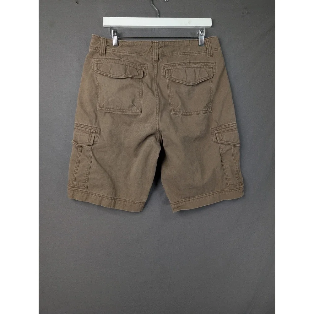 Bailey's Pt Mens Vintage Utility Cargo Shorts Brown Size 32 Cotton